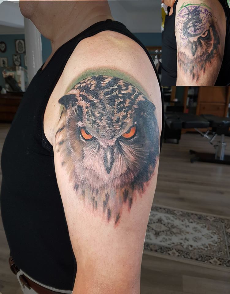 minerva owl tattoo